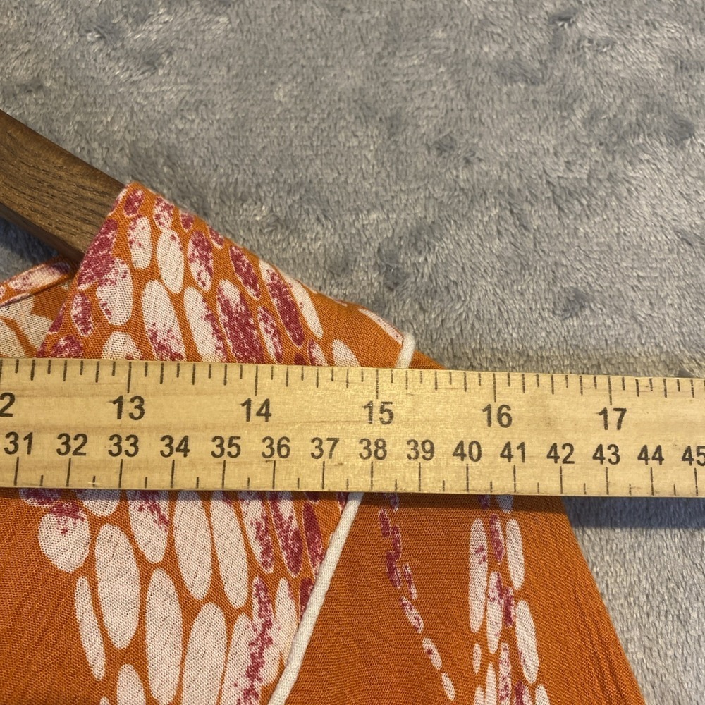 Maurices Top‎ Womens Sz S Orange Flowy Boho Hippie Cottage Beach Resort Cruise - Picture 3 of 11